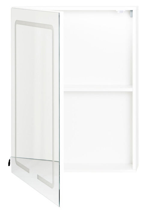 Spejlskab m/LED-lys 60,7 x 15 x 80,5 cm